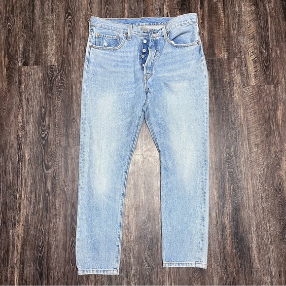 NEW Levi's 501 Premium Women's Skinny Fit Jeans 32x28 Distressed Grunge - Picture 2 of 8